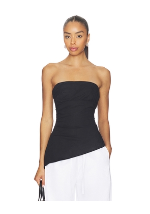 SNDYS Nyomi Asymmetrical Top in Black. Size M. Also in S, XS, XL.