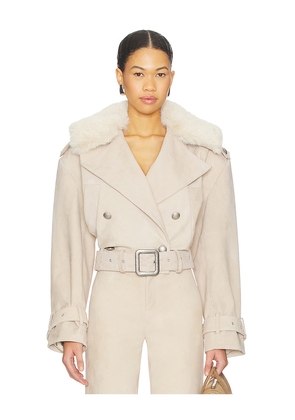 retrofete Rubee Coat in Beige. Size M. Also in S, L, XL.