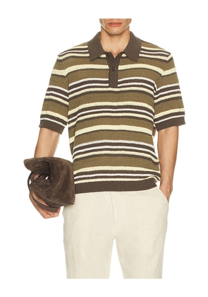 SAMSOE SAMSOE Samarco Short Sleeve Polo in Olive. Size S. Also in L, M.