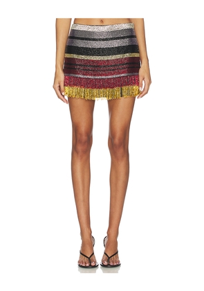 SIMONMILLER Inessa Beaded Skirt in Black,Red. Size M. Also in L, S.