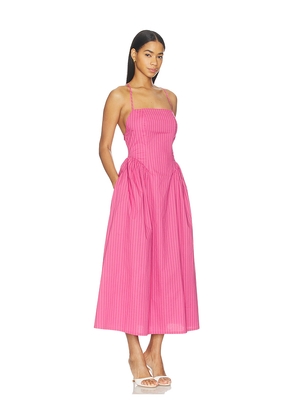 PISTOLA Sadee Open Back Dress in Pink. Size L. Also in XS, S, M.