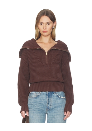 SNDYS Hayley Zip Jumper in Chocolate. Size M. Also in S, XXS, XS, L, XL.