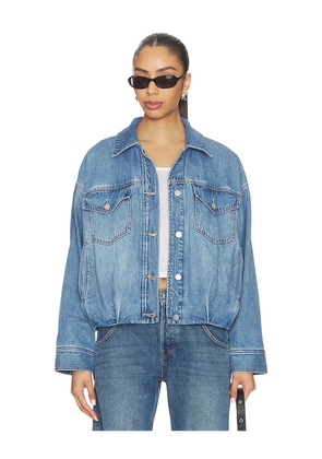 PISTOLA Bibi Blouson Jacket in Blue. Size L. Also in XS, S, M.