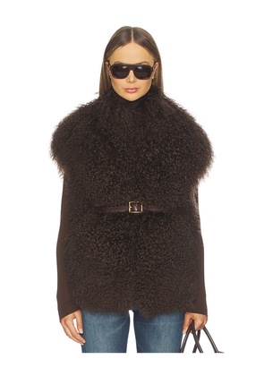 Susanna Chow Carrie Vest in Chocolate. Size L. Also in S, M.