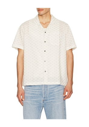 Rails Tyler Camp Collar Shirt in White. Size M. Also in L, S, XL/1X.