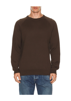 Rhone Dubliner Crewneck Sweater in Brown. Size M. Also in S, L, XL/1X.