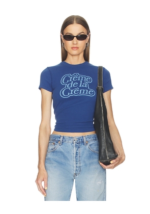 RE/DONE 90s Baby Tee Cr&eacute;me De La Cr&eacute;me in Royal. Size M. Also in S, XS.