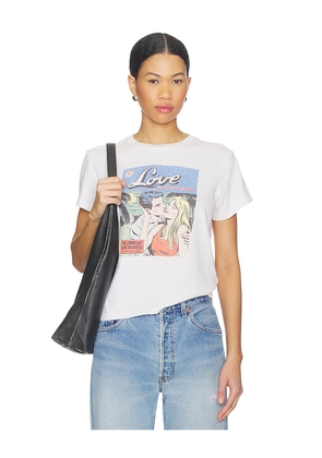 RE/DONE Classic Tee Swipe in Ivory. Size L. Also in XS, S, M.