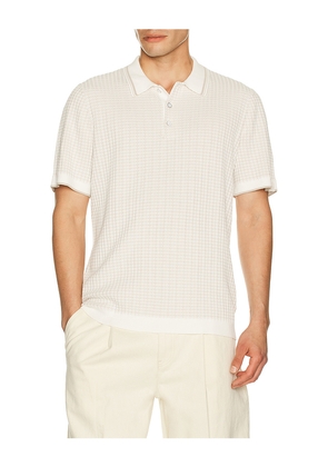 Rag & Bone Harvey Rib Polo in Beige. Size L. Also in M, S, XL/1X.