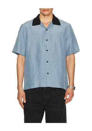 Rag & Bone Avery Slub Shirt in Baby Blue. Size L. Also in M, S, XL/1X.