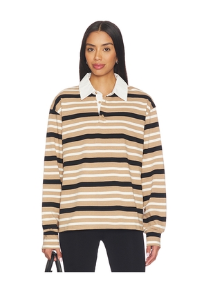 superdown Sashia Polo Top in Brown. Size M. Also in XXS, XS, S, L, XL.