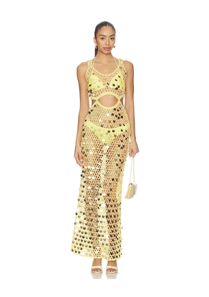 superdown Elena Maxi Dress in Lemon. Size L. Also in XS, S, M.