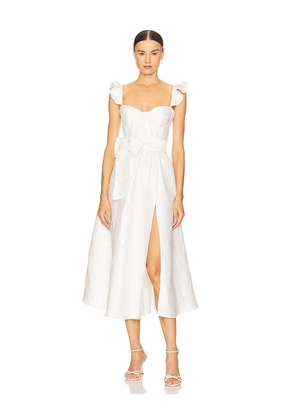 V. Chapman Vera Bustier Midi Dress in White. Size 2. Also in 0, 6, 8.