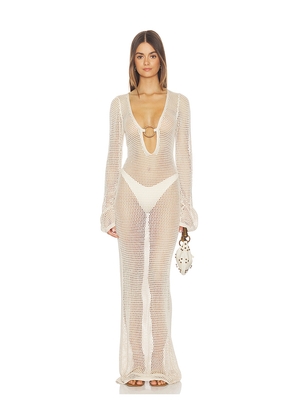 superdown Odette Maxi Dress in Ivory. Size L. Also in S, M.