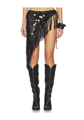 superdown Roca Tie Skirt in Black. Size L. Also in M, S, XS.