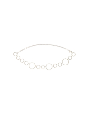 petit moments Circle Chain Belt in Metallic Silver.
