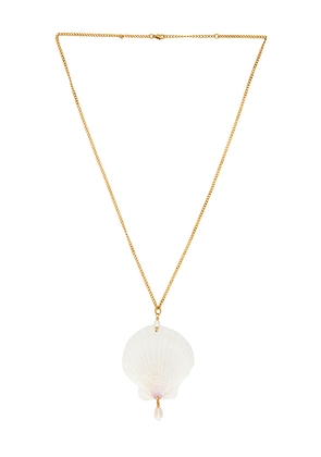 petit moments Vale Necklace in Metallic Gold.