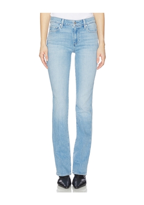 PAIGE High Rise Manhattan Boot Jeans in Blue. Size 24. Also in 25, 26, 27, 28, 29, 30, 31, 32, 33, 34.