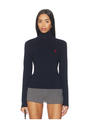 Polo Ralph Lauren Pima Cotton Shrunken Long Sleeve Turtleneck Pullover in Navy. Size M. Also in L.
