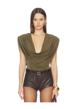 Ronny Kobo Cindi Bodysuit in Green. Size M. Also in L.