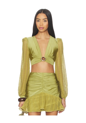 PatBO Wave Top in Green. Size M. Also in L.