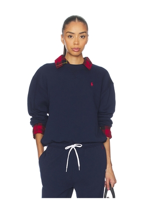 Polo Ralph Lauren Arctic Fleece Knit Long Sleeve Crew Neck Sweatshirt in Navy. Size M. Also in XS, S, XL.