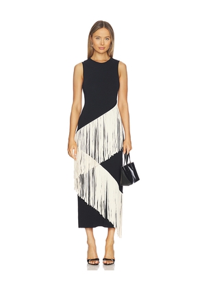 SIMONMILLER Spiral Knit Dress in Black,White. Size L. Also in M, S.