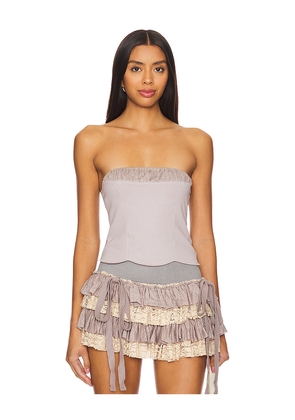 Zemeta Scallop Lover Tube Top in Lavender. Size S. Also in L.