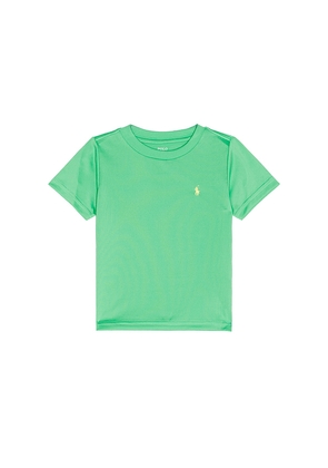 Polo Ralph Lauren Short Sleeve Performance Jersey Knit Crewneck T-shirt in Green. Size 2. Also in 3, 4, 5, 6.