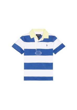 Polo Ralph Lauren Short Sleeve Jersey Knit Rugby Striped Shirt in Navy. Size 2. Also in 3, 4, 5, 6.
