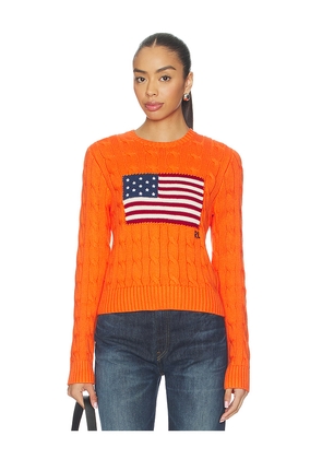 Polo Ralph Lauren Cotton Crewneck Pullover Sweater in Orange. Size M. Also in XS, S, L, XL, XXS, XXL.