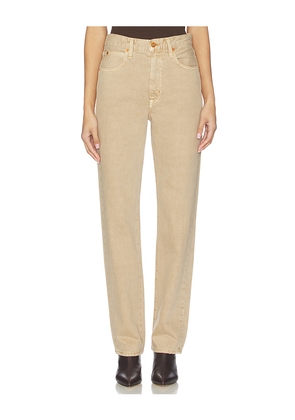 SLVRLAKE London High Rise Straight Leg Jeans in Taupe. Size 24. Also in 30, 32.