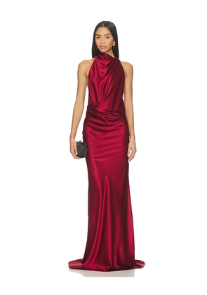 The Sei Halter Drape Bias Gown in Red. Size 0. Also in 2.