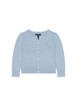 Polo Ralph Lauren Cable Knit Cotton Cardigan in Blue. Size 3. Also in 2, 4, 5, 6.