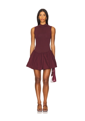 WeWoreWhat Mockneck Dress in Wine. Size L. Also in XS, M.