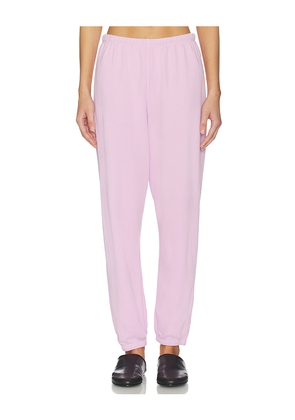 perfectwhitetee French Terry Easy Sweatpant in Pink. Size L. Also in M, S, XL, XS.