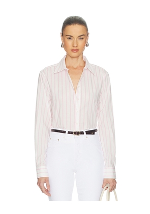 perfectwhitetee Poplin Slim Fit Button Down in White,Pink. Size L. Also in XS, S, M, XL.