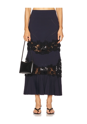 Ulla Johnson Madeline Knit Maxi Skirt in Navy. Size XL. Also in M, XS.