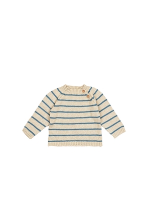 Wild Wawa Striped Crew Neck Sweater in Cream. Size 2/3. Also in 12/24, 3/4, 5/6.