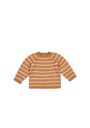 Wild Wawa Stripe Crew Neck Sweater in Orange. Size 3/4. Also in 2/3, 5/6.