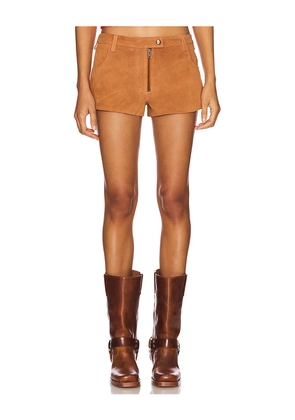Understated Leather x REVOLVE Perfect Suede Short in Tan. Size M. Also in L, S, XL, XS.