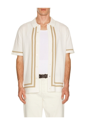 Rails Leo Knitted Shirt in White. Size M. Also in L, S, XL/1X.