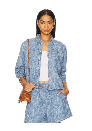 Veronica Beard Aderes Shirt in Blue. Size XS. Also in S.