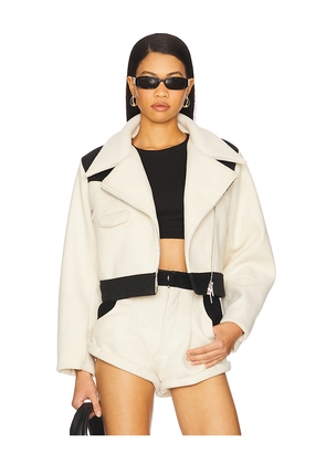 Understated Leather x REVOLVE Love Story Jacket in Beige. Size XL. Also in L.