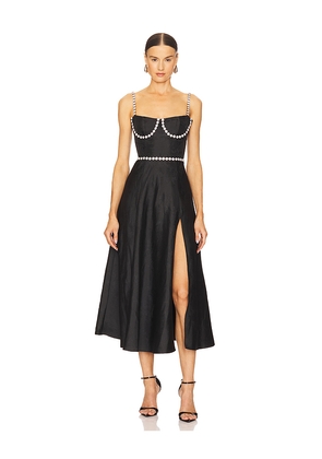 V. Chapman Cora Corset Midi Dress in Black. Size 2. Also in 6.