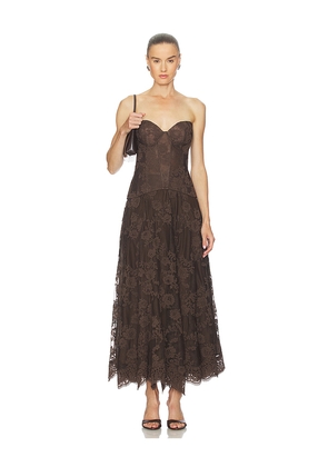 V. Chapman Carolena Set in Chocolate. Size 2. Also in 4, 0, 6, 8.