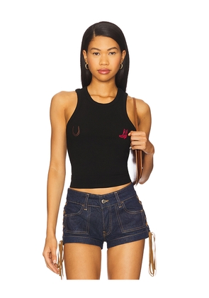 Understated Leather x REVOLVE Lucky Charm Tank Top in Black. Size M. Also in S, XS, L, XL.