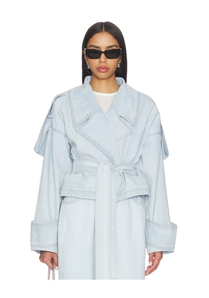 SELMACILEK Nayla Denim Jacket in Blue. Size M. Also in S, XS.