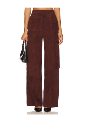 ZUT Sammy Suede Pants in Burgundy. Size S. Also in XL.
