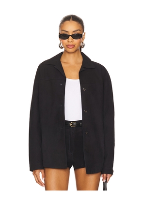 ZUT x REVOLVE Meydan Suede Jacket in Navy. Size S. Also in XS, L.